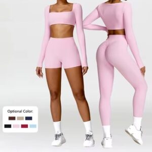 2PCS Yoga Long Sleeved Gym Set